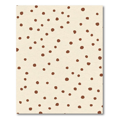 Cream Brown Scattered Polka Dots Rug