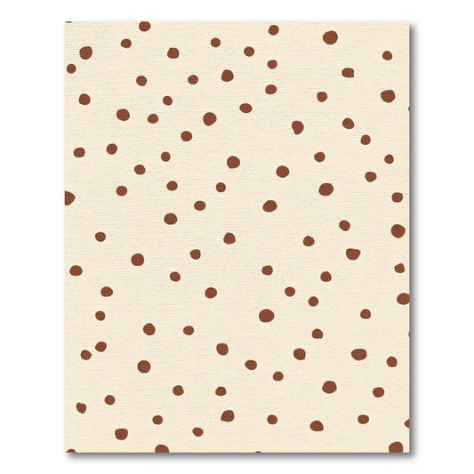 Cream Brown Scattered Polka Dots Rug