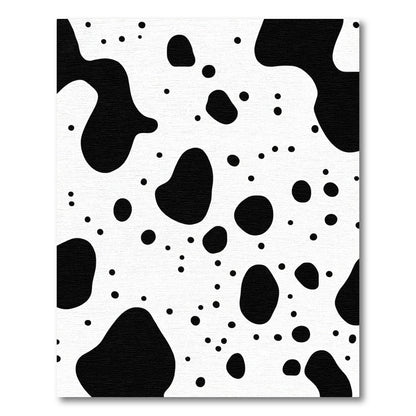 Black White Splatter Spots Rug