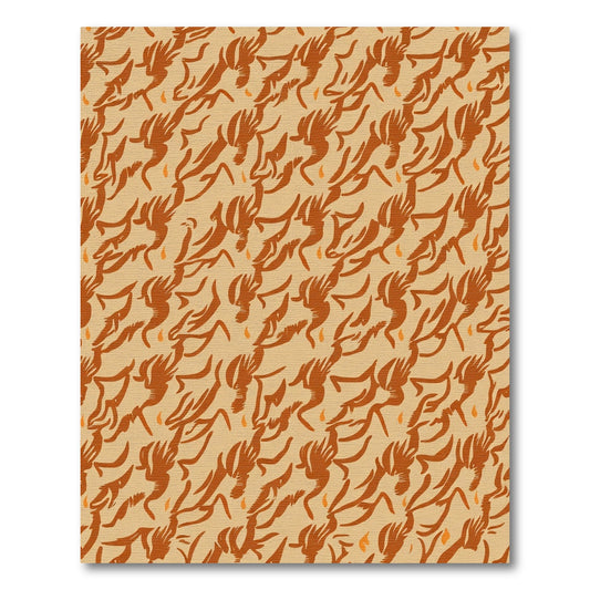 Earthy Tan Abstract Brushstroke Rug