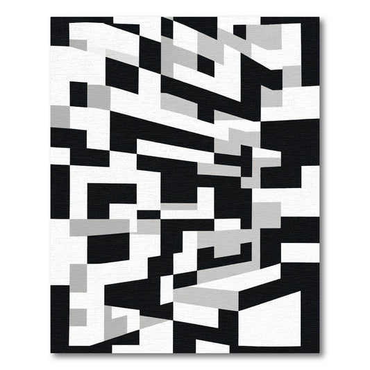 Monochromatic Geometric Abstract Block Rug