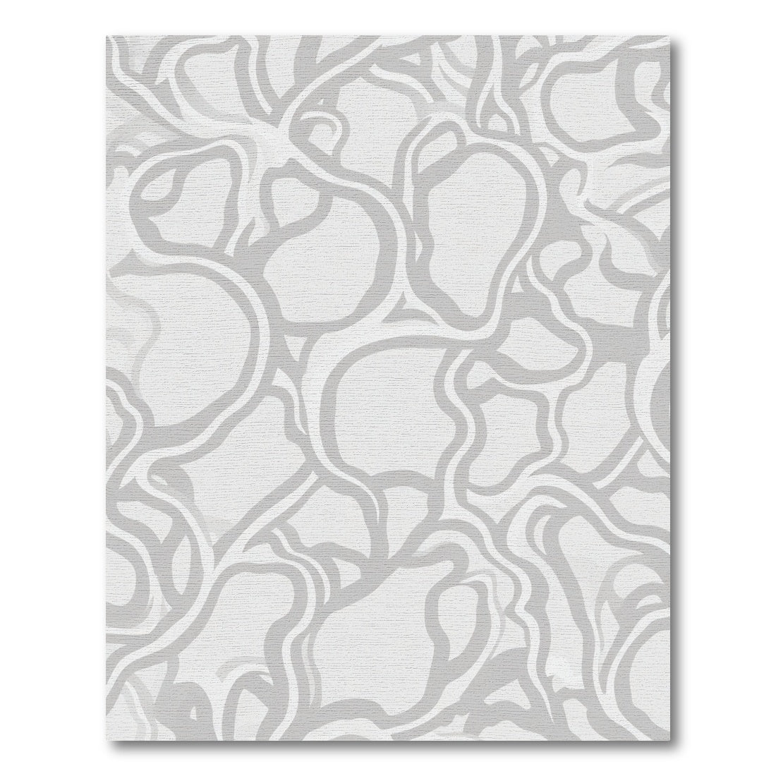 Abstract Gray Organic Vine Rug