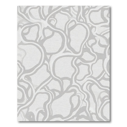 Abstract Gray Organic Vine Rug