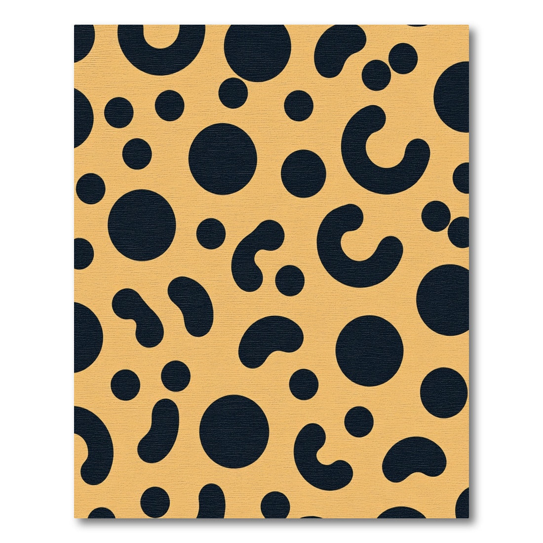 Yellow Ochre Abstract Blob Scatter Rug