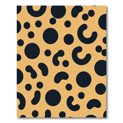 Yellow Ochre Abstract Blob Scatter Rug