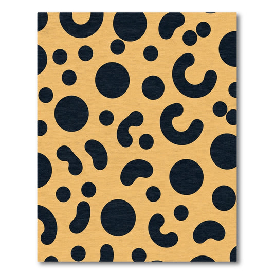 Yellow Ochre Abstract Blob Scatter Rug