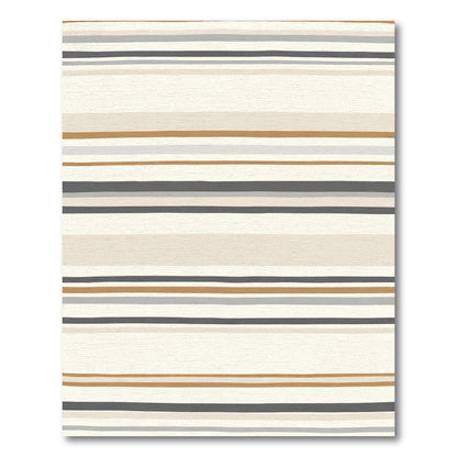 Neutral Stripe Canvas Rug