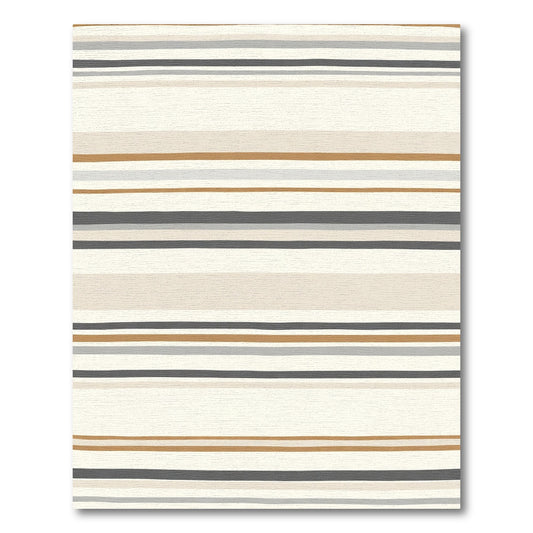 Neutral Stripe Canvas Rug