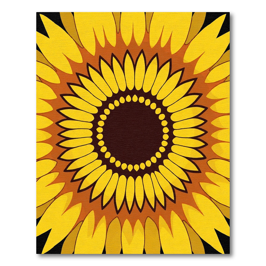 Golden Yellow Sunflower Petal Radiance Rug