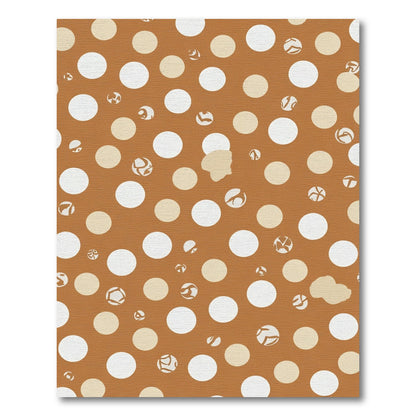 Amber White Tan Polka Dot Scatter Rug