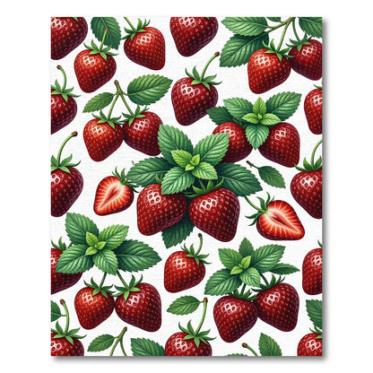Lush Red Strawberry Botanical Garden Rug