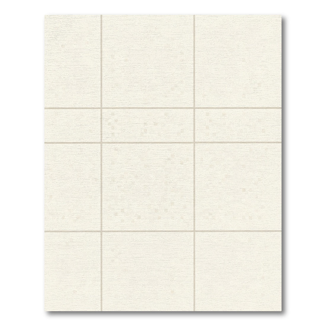 Neutral Textured Grid Squares Rug