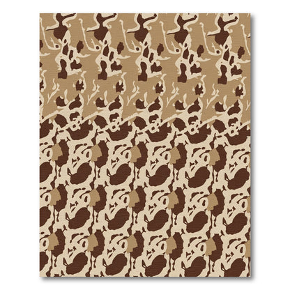 Earthy Tones Camouflage Abstract Rug