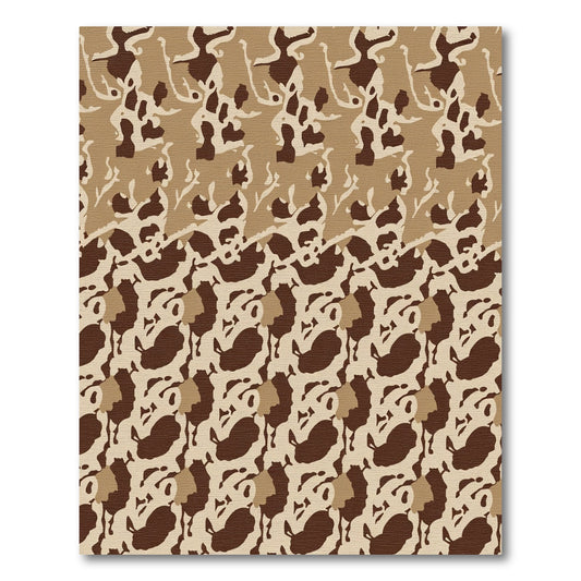 Earthy Tones Camouflage Abstract Rug