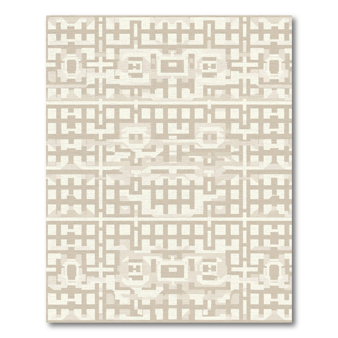 Neutral Geometric Abstract Lattice Rug