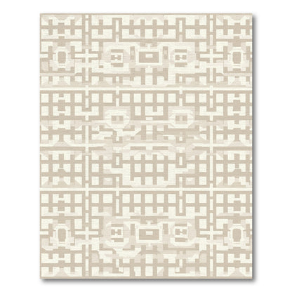 Neutral Geometric Abstract Lattice Rug