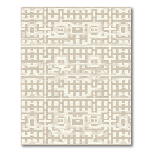 Neutral Geometric Abstract Lattice Rug