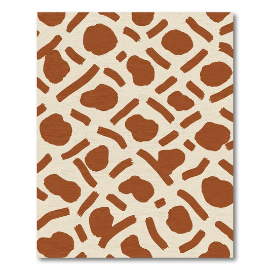 Earthy Brown Blotches Brushstrokes Rug