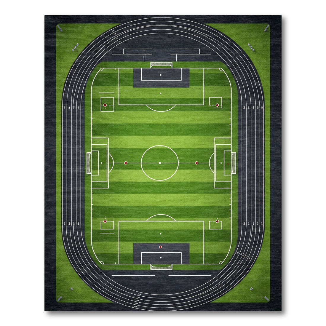 Green Stadium Track Field Rug