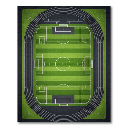 Green Stadium Track Field Rug