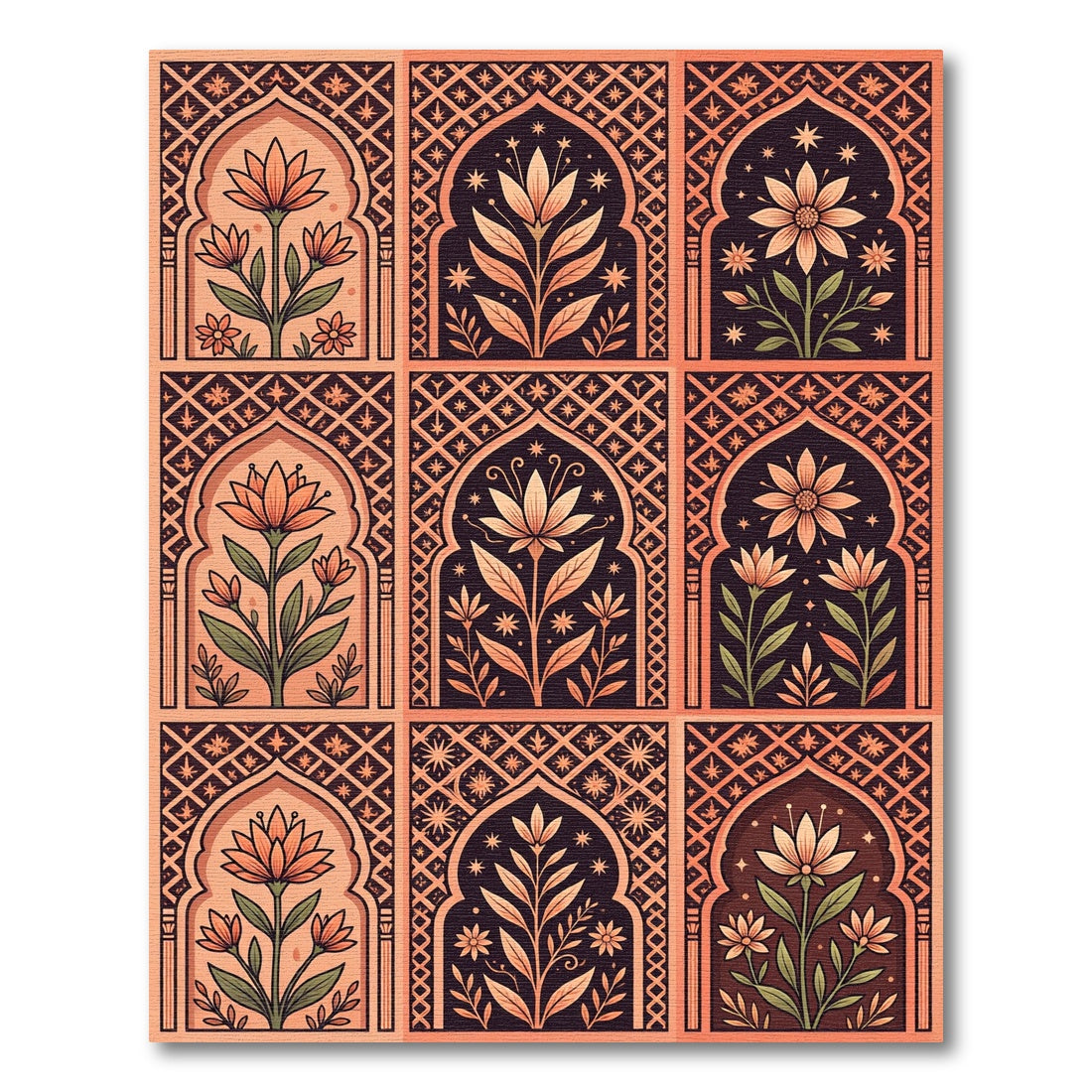 Terracotta Arch Floral Starburst Rug