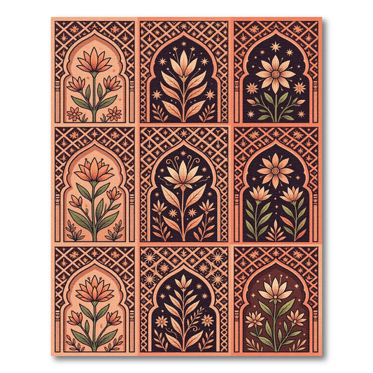 Terracotta Arch Floral Starburst Rug