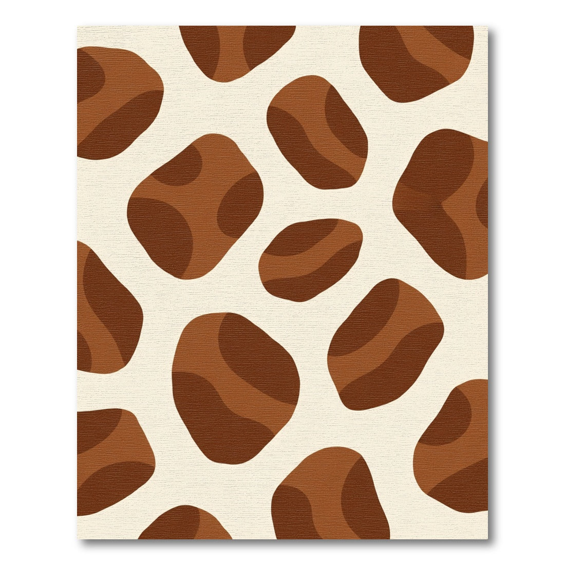 Brown Cream Irregular Spots Rug