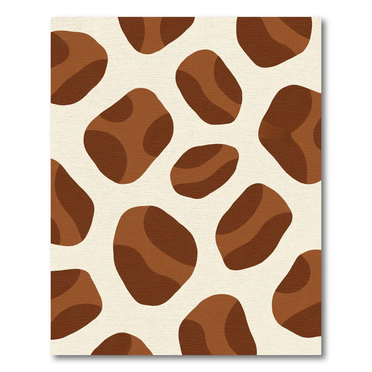 Brown Cream Irregular Spots Rug