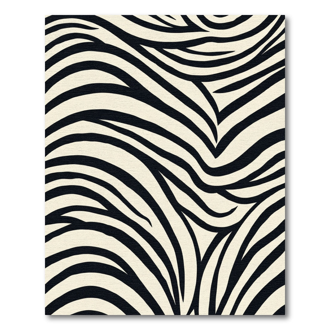 Cream Black Natural Animal Stripe Rug