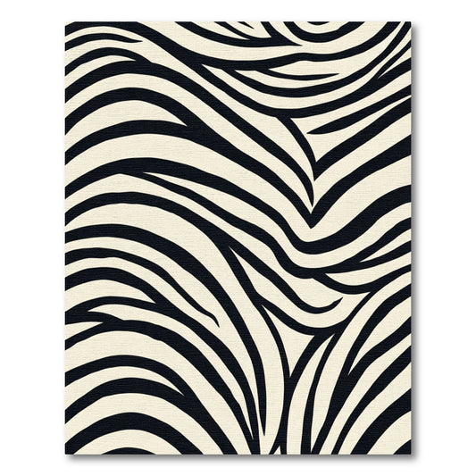 Cream Black Natural Animal Stripe Rug