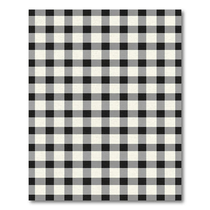 Classic Black White Checkered Board Rug