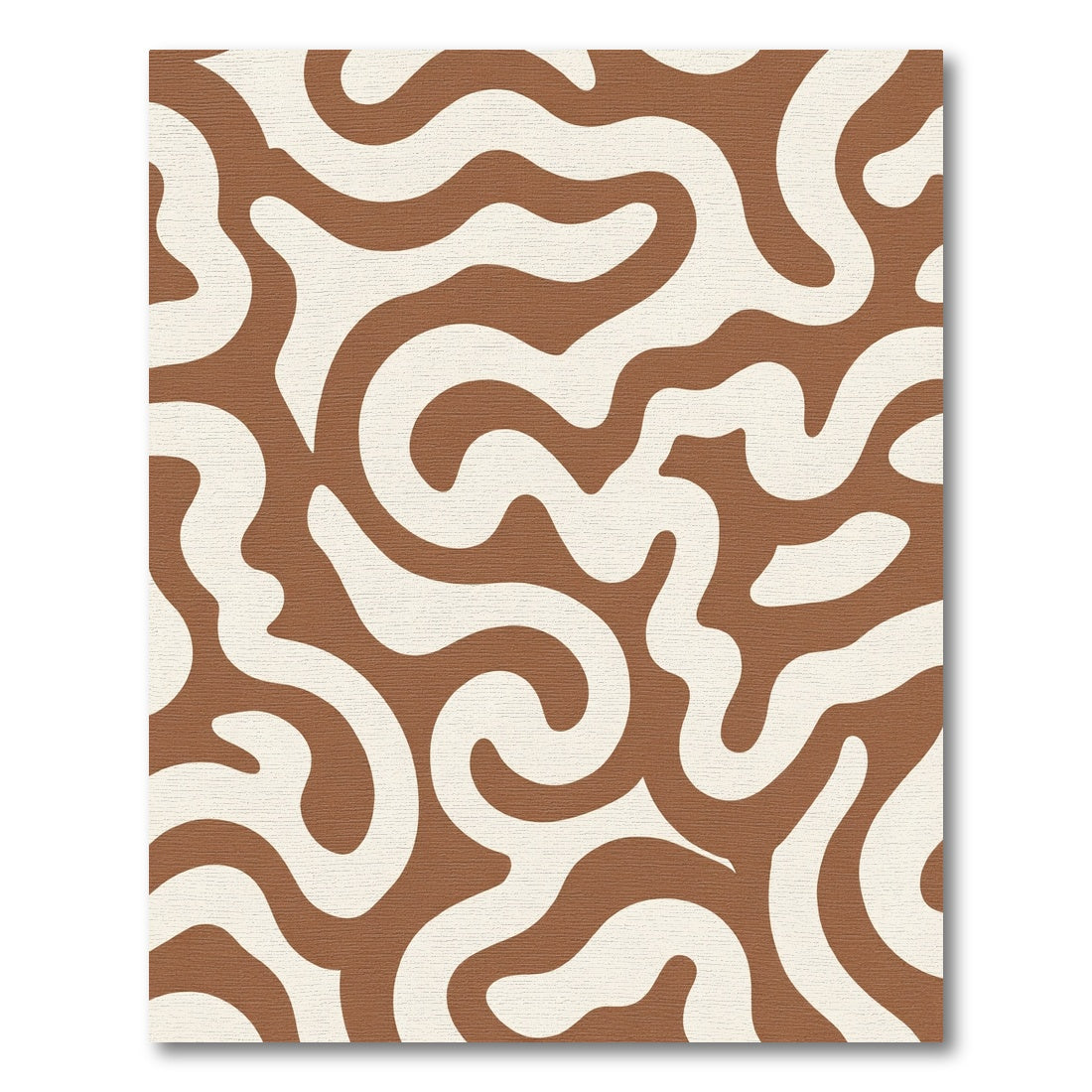 Earthy Swirl Abstract Modern Rug