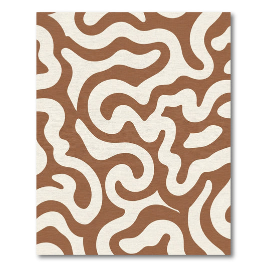 Earthy Swirl Abstract Modern Rug