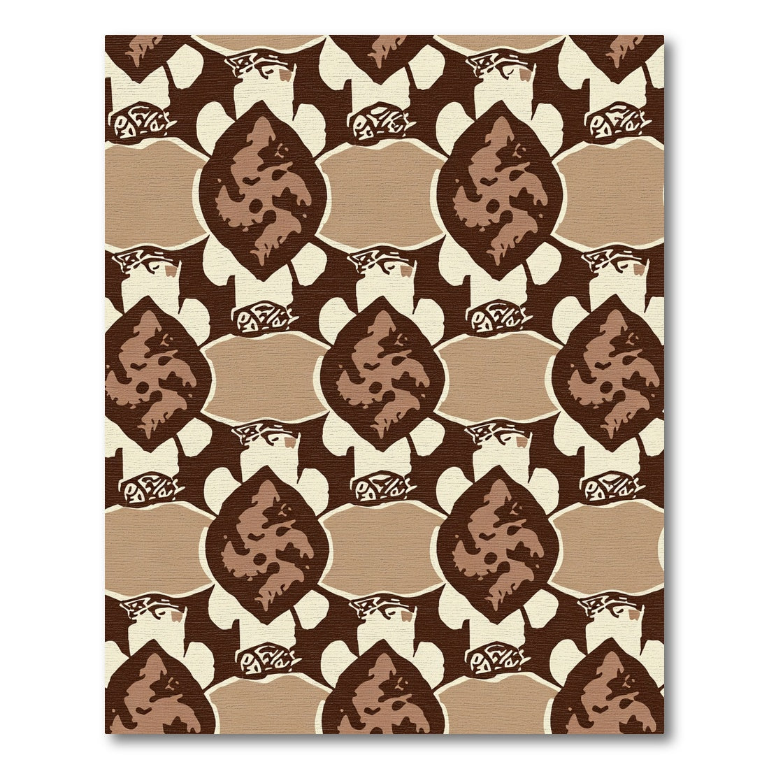 Earth Tones Organic Oval Collage Rug