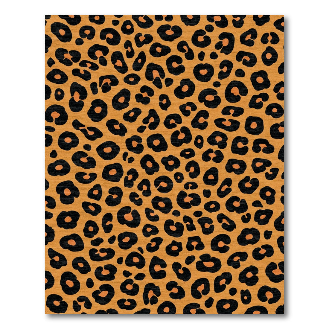 Bold Orange Black Leopard Spots Rug