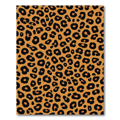 Bold Orange Black Leopard Spots Rug