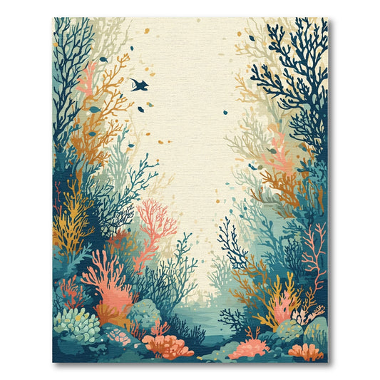 Underwater Coral Reef Scene Rug