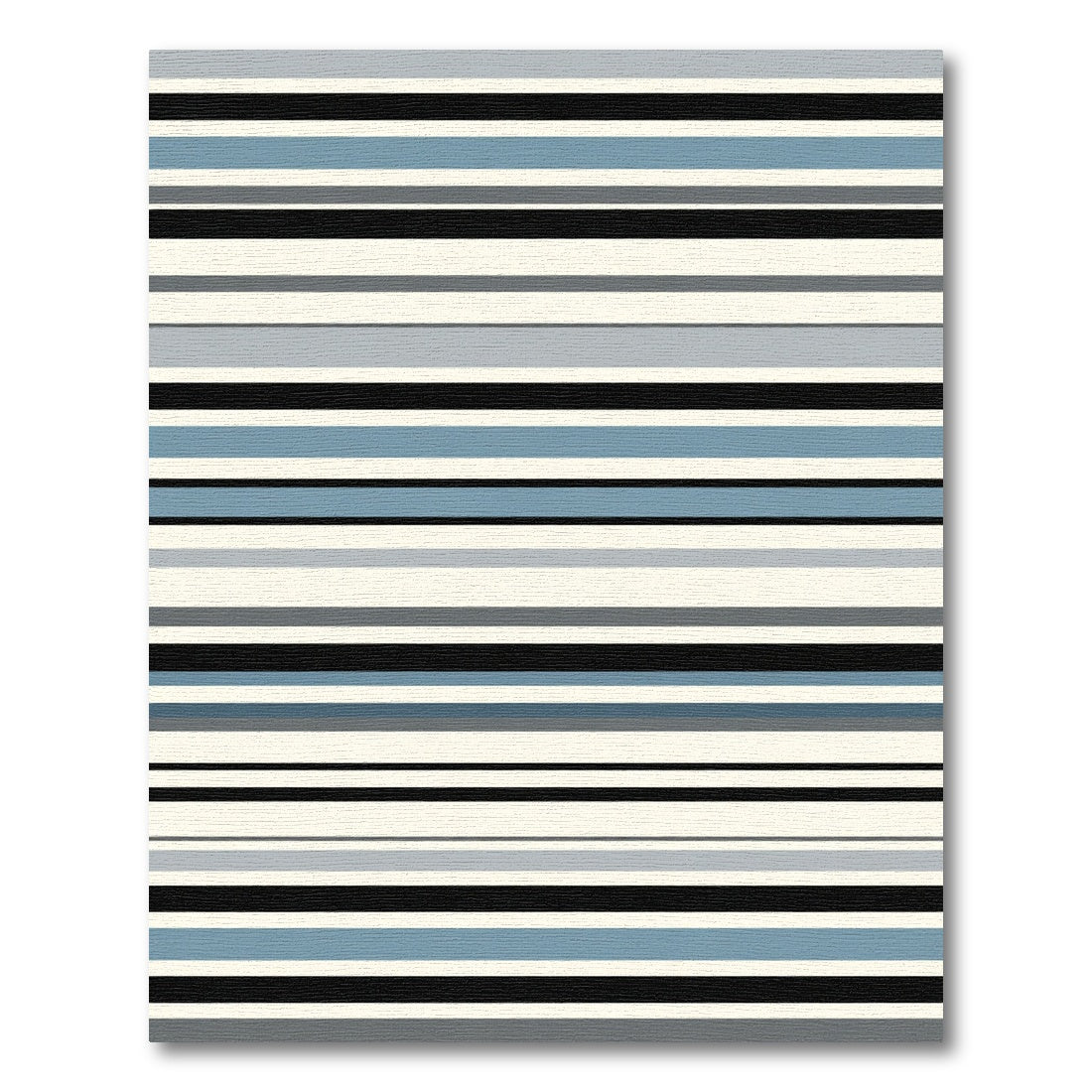 Cool Blue Gray Charcoal Stripe Rug