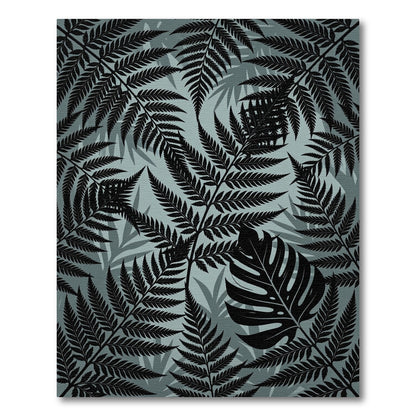 Monstera Fern Forest Silhouette Rug