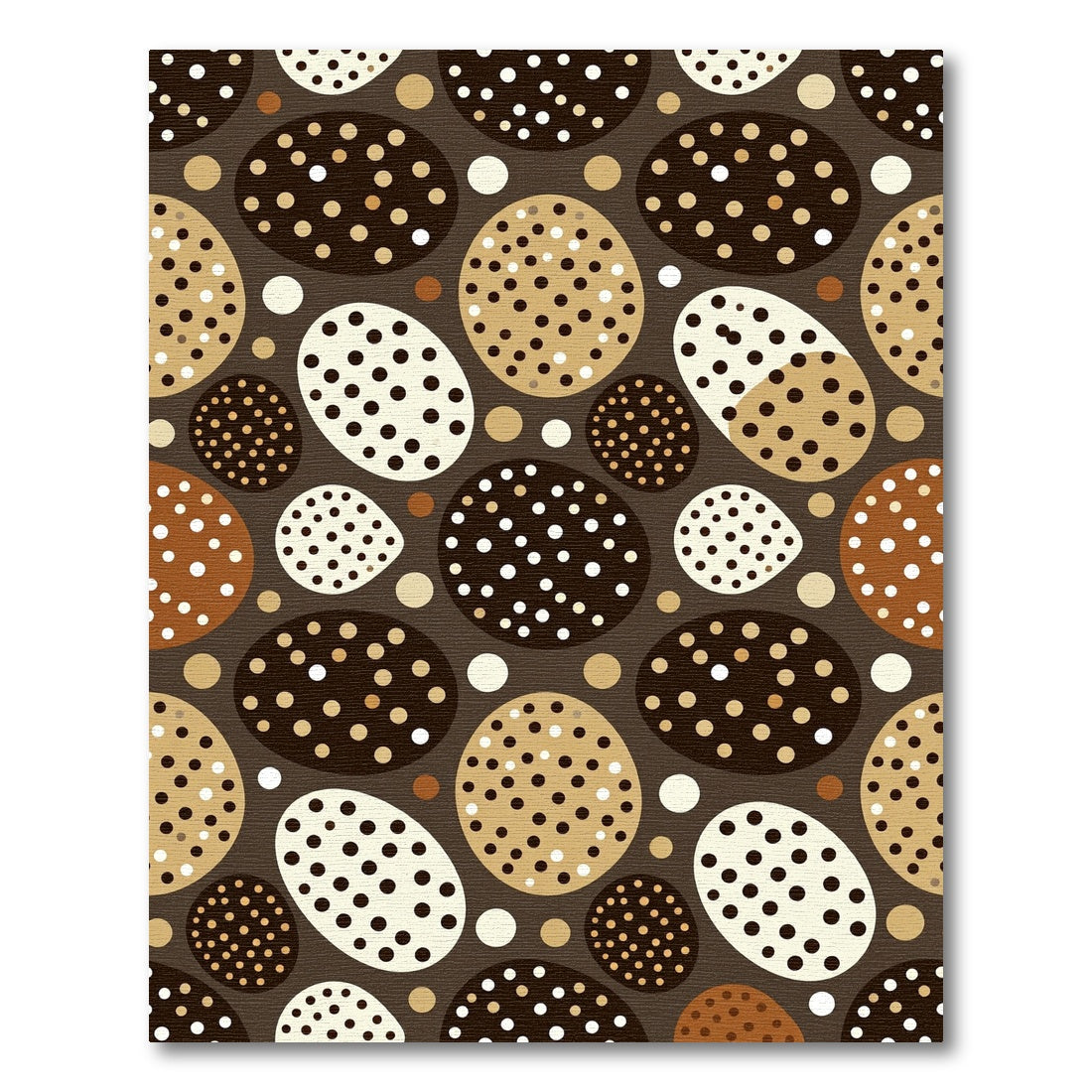 Polka Dot Oval Collage Rug
