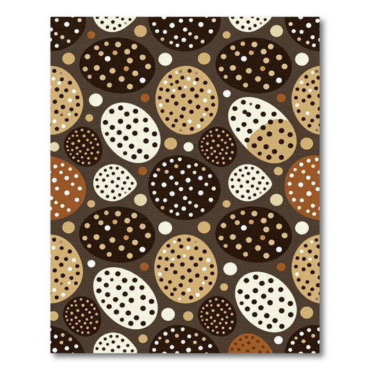 Polka Dot Oval Collage Rug