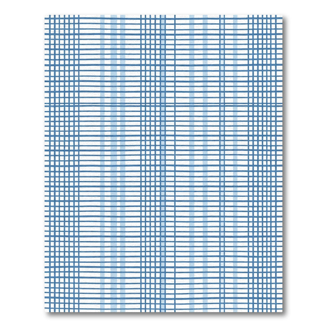Blue Traditional Plaid Grid Rug