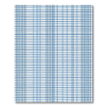 Blue Traditional Plaid Grid Rug