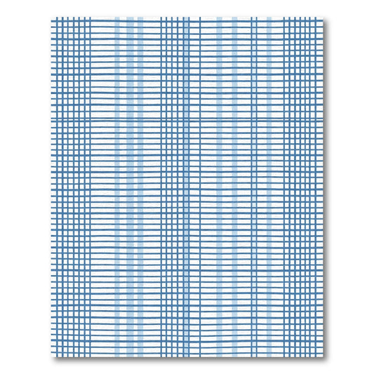 Blue Traditional Plaid Grid Rug