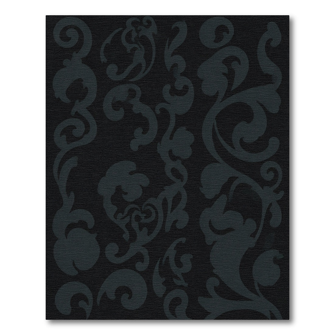 Dark Slate Gray Scrollwork Flourish Rug