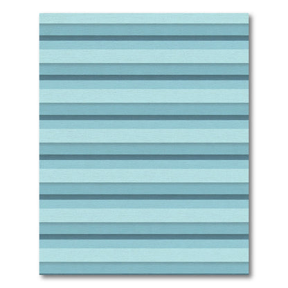 Cool Blue Ombre Striped Rug
