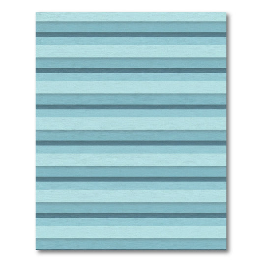 Cool Blue Ombre Striped Rug