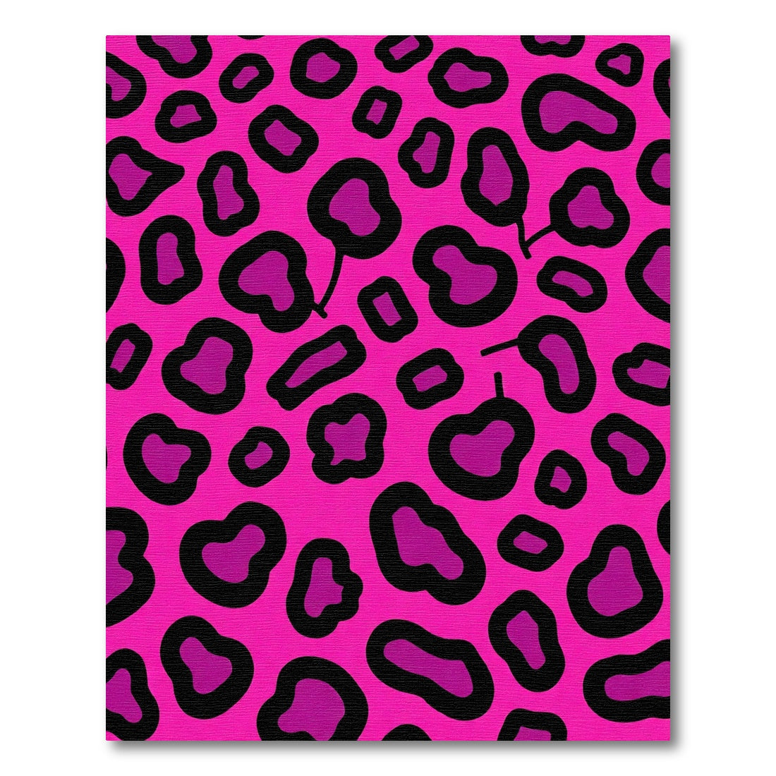 Hot Pink Black Leopard Spots Rug