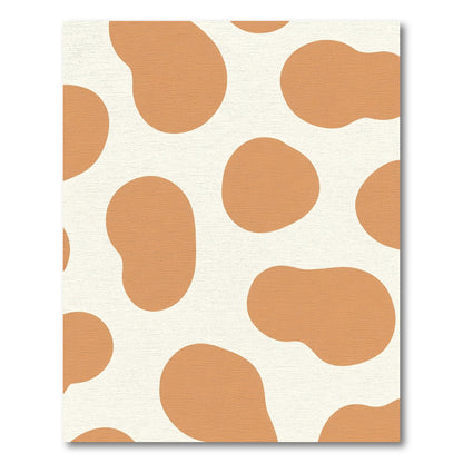 Orange Brown Organic Blob Rug
