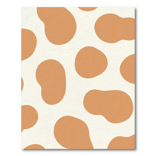 Orange Brown Organic Blob Rug